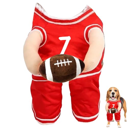 Chaies Basketball-Kostüm für Hunde mit Ball, Basketballspieler für Hunde – Sport-Outfit, Cosplay-Kleidung für Hunde, Basketball-Kostüm für Tiere von Chaies