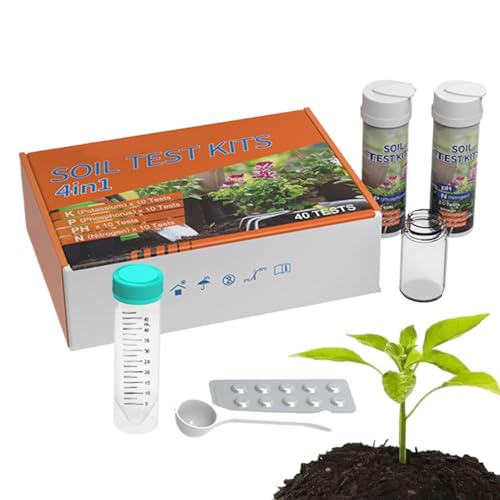 Chaies Bodentest Set Für Garten,4fach Boden Nährstoff Messgerät | Garten Nährstoff Ph Messgerät Für Pflanzen Einsteiger Mit Einfacher Handhabung Haus Indoor Outdoor Gewächshaus von Chaies