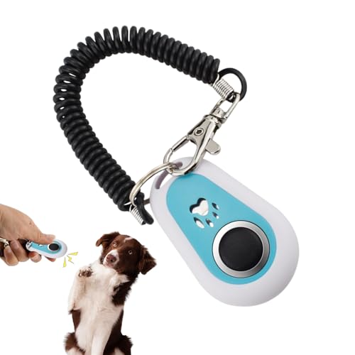 Chaies Clicker für Hunde | Trainingsklicker zweifarbig für Tiere mit Handschlaufe, Verhaltenszubehör, tragbar, ovale Form, geeignet für alle Tiergrößen Chaies Clicker für Hunde | Trainingsklicker zweifarbig für Tiere mit Handschlaufe, Verhaltenszubehör, tragbar, ovale Form, geeignet für alle Tiergrößen von Chaies