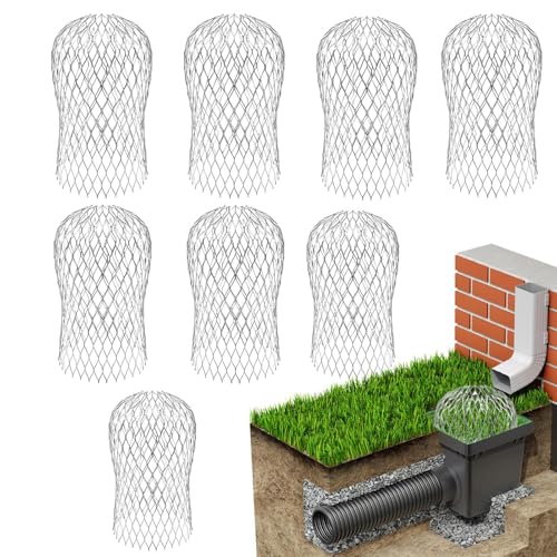 Chaies Dachrinnen-Fallrohrschutz, Fallrohrschutz - 8X erweiterbares Dachrinnenschutzsieb,Flexibler Dachrinnenfilter aus Aluminium für Innen- und Außenbereiche, Dächer, Terrassen, Gärten und Straßen Chaies Dachrinnen-Fallrohrschutz, Fallrohrschutz - 8X erweiterbares Dachrinnenschutzsieb,Flexibler Dachrinnenfilter aus Aluminium für Innen- und Außenbereiche, Dächer, Terrassen, Gärten und Straßen von Chaies