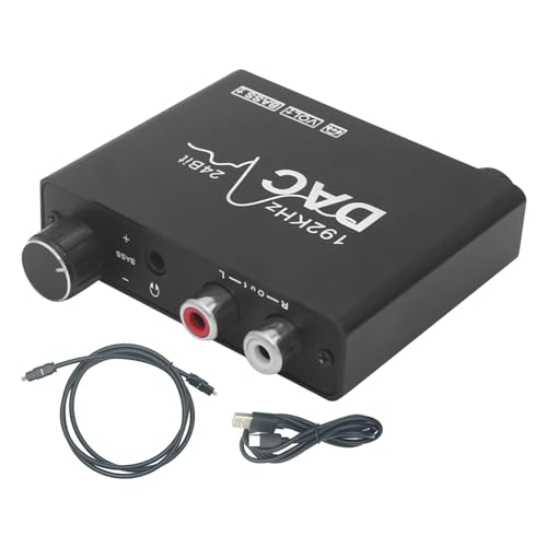 Chaies Digitaler Analog-Wandler, Analog-Digital-Konvertergehäuse, Audio-Konverter-Adapter | Audio-Adapter für hohe Auflösung 192 kHz, tragbarer Audio-Konverter für von Chaies