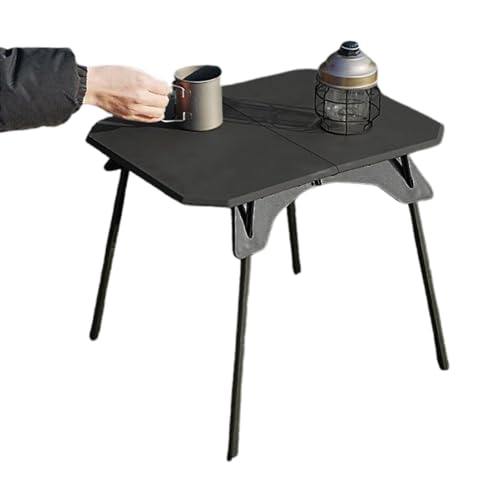 Chaies Faltpicknicktisch, Klappcampingtisch, Tragbarer Klapptisch im Freien, Faltbarer Ständer, Leichter Picknickschreibtisch mit abnehmbaren Beinen, Höhe für die Terrasse verstellbar von Chaies