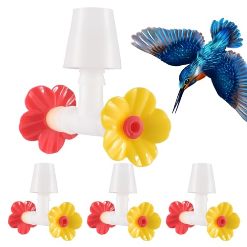 Chaies Futteranschlüsse für Kolibris – 4 Stück Ersatz für Vogelfutterhaus, tropfsicher | Multifunktionaler Tropfschutz für Garten und Rasen Chaies Futteranschlüsse für Kolibris – 4 Stück Ersatz für Vogelfutterhaus, tropfsicher | Multifunktionaler Tropfschutz für Garten und Rasen von Chaies
