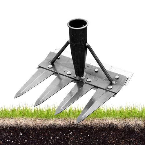 Chaies Gartenharken Für Gartenarbeit - Unkrautjäter Werkzeug Beidseitig Einsetzbar - Multifunktionaler Abnehmbarer Handjäter Für Gartenarbeit Landschaftsbau Hof Terrasse & Farm von Chaies