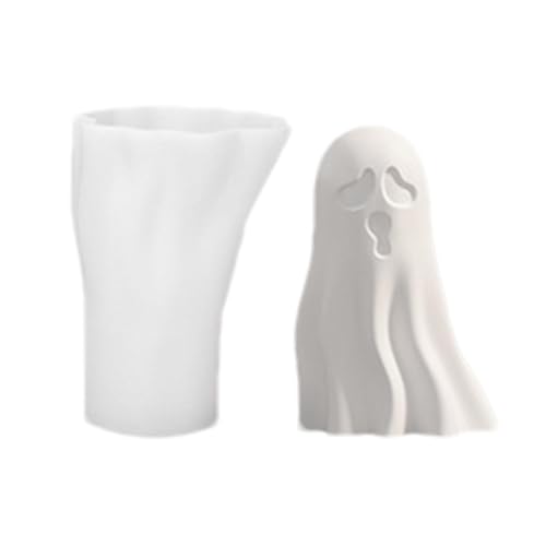 Chaies Halloween-Kerzenformen, Halloween-Kerzenformen, Geisterkerzenform, Silikonform aus Kunstharz für Halloween, für Aromatherapie-Kerzen, Wachs, Gips, Dekoration in von Chaies