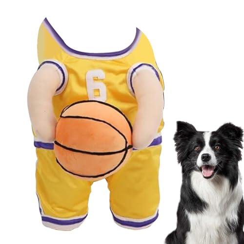 Chaies Haustier-Basketball-Halloween-Kostüm, Hunde-Basketball-Kostüm mit Ball - Hund hält Basketballkleidung mit Ball | Atmungsaktiver Welpe hält Basketballkleidung mit für das Halloween-Festival von Chaies