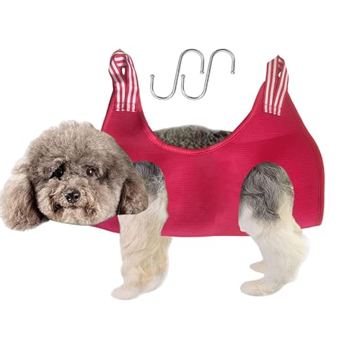 Chaies Hundehängematte zum Krallenschneiden | Entspannungs-Haustierpflege-Sling- Verstellbare Pflege-Hundehängematten-, atmungsaktive Haustier-Hängematte zum Trimmen von Nagelnägeln von Chaies