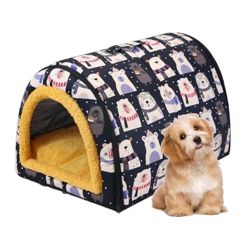 Chaies Hundehütte für den Innenbereich, bequemes Bett für Haustiere – warmes Winter-Katzennest – wasserdichte Höhle für Haustiere, mit abnehmbarem Kissen, für Chaies Hundehütte für den Innenbereich, bequemes Bett für Haustiere – warmes Winter-Katzennest – wasserdichte Höhle für Haustiere, mit abnehmbarem Kissen, für von Chaies