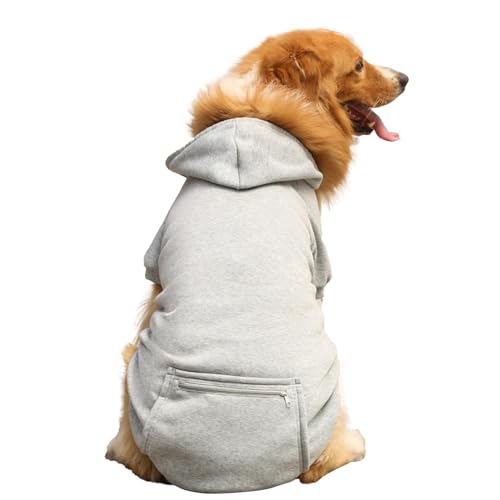 Chaies Kapuzenpulli für Hunde, Wintermantel für Hunde, selbstklebend, mit Tasche, modisches Zubehör für Hunde, warme Kleidung für Haustiere, für Training, draußen und für den Außenbereich von Chaies