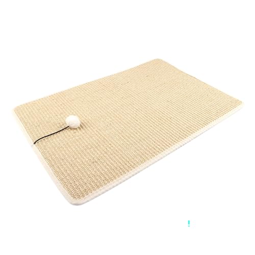 Chaies Kratzmatte für Katzen, Sisalmatte für Katzen, selbstklebende Kratzmatte mit Plüschkugel für die Wand, Sisal Stoffkratzer für Katzen, Wandmöbelschutz für Katzen Chaies Kratzmatte für Katzen, Sisalmatte für Katzen, selbstklebende Kratzmatte mit Plüschkugel für die Wand, Sisal Stoffkratzer für Katzen, Wandmöbelschutz für Katzen von Chaies
