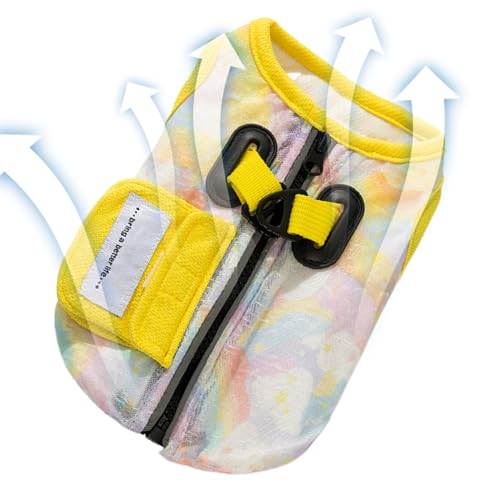 Chaies Kühlende Hundejacke – kühlende Kleidung für Tiere – leichte und atmungsaktive Haustierkleidung mit Ring für Geschirr und UV-Schutz von Chaies