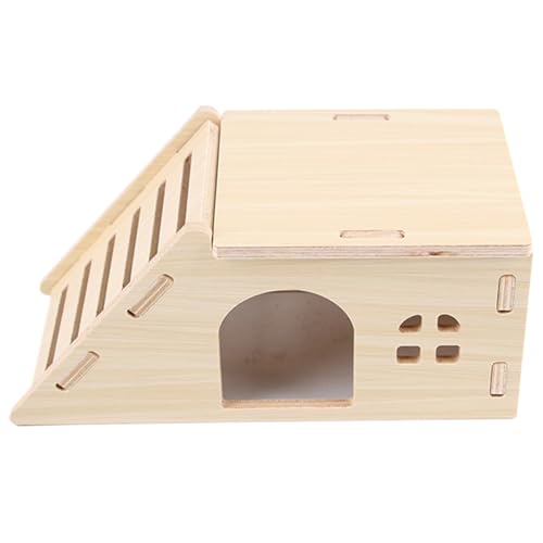 Chaies Nagetierhaus - Ausbruchsicheres Holz-Hamsterhaus,Kleintier-Spielzeug Unterschlupf und Haustierzubehör für Rennmäuse Chinchillas zur Bereicherung im Haus und von Chaies