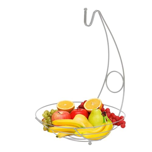 Chaies Obstkorb mit Bananenbügel, Obstkorb für Theke, platzsparendes Design – eleganter Organizer für Theke, Schale, Gemüseschale, Korb von Chaies