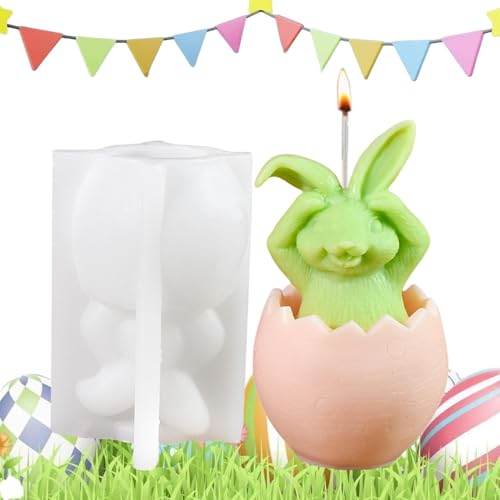 Chaies Ostern Silikonformen, Osterhasen Silikonform, Ostereier Harzform, handgefertigte Epoxidharzformen aus Silikon, Kerzenformen für die Herstellung von Chaies