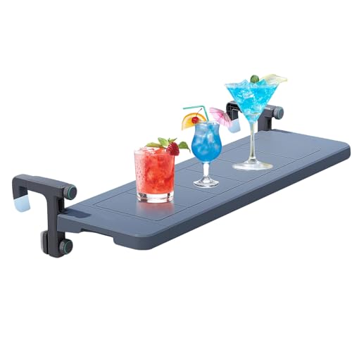 Chaies Outdoor Pool Tisch, Snack Tablett Zum Servieren, Robuster Klapptisch Für Balkon Camping Garten Outdoor Terrasse Hinterhof von Chaies