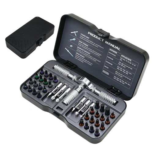 Chaies Ratschenschraubendreher-Set | Multifunktionales Set, Präzisions-Magnet-Ratschenschraubendreher-Set, 40-in-1, für Holzbearbeitung, Haus, mechanische Möbel, Industrie Chaies Ratschenschraubendreher-Set | Multifunktionales Set, Präzisions-Magnet-Ratschenschraubendreher-Set, 40-in-1, für Holzbearbeitung, Haus, mechanische Möbel, Industrie von Chaies
