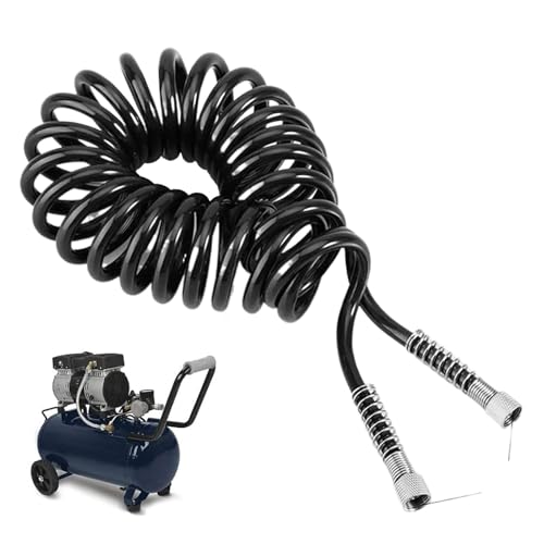 Chaies Rückluftschlauch, Rückfahrschlauch | 1/8 Zoll gewickelter Luftkompressorschlauch, Montagesatz für 9,8 m Schlauch, Luftschlauch-Set, Industrieanschluss, Reparatur-Armaturen Chaies Rückluftschlauch, Rückfahrschlauch | 1/8 Zoll gewickelter Luftkompressorschlauch, Montagesatz für 9,8 m Schlauch, Luftschlauch-Set, Industrieanschluss, Reparatur-Armaturen von Chaies