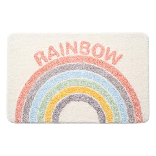 Chaies Saugfähige Badematte, super saugfähige Badematte, maschinenwaschbar, Regenbogen, saugfähig, rutschfest, weicher und bequemer Badvorleger Chaies Saugfähige Badematte, super saugfähige Badematte, maschinenwaschbar, Regenbogen, saugfähig, rutschfest, weicher und bequemer Badvorleger von Chaies