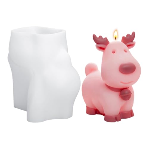 Chaies Silikonform Rentier | 3D Harzformen Elch Hirsch Weihnachten | Gießwerkzeug Harz Niedlich Handwerk | Für Projekte Schokolade Ornament Kuchen Dekoration von Chaies