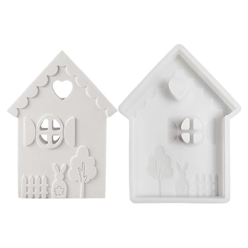 Chaies Silikonform für Hauskerzen, Kunsthaus Silikonform | Resin Gussformen - Robuste Silikonform für Heimdekoration, Seifenformen von Chaies