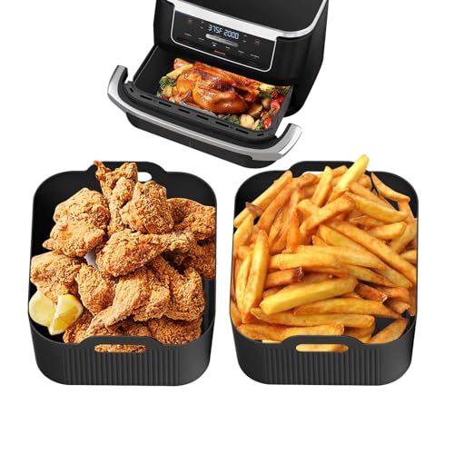 Chaies Silikonfutter für Luftfritteuse, Korbfutter für Luftfritteuse, 2 Stück, Zubehör für Luftfritteuse, Backblech, Fritteusen-Teile von Chaies
