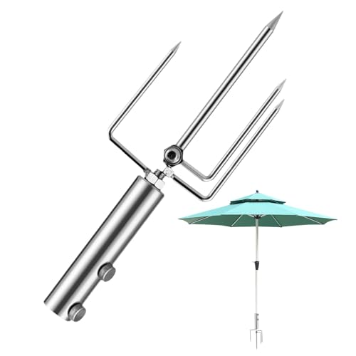 Chaies Sonnenschirmanker für den , , Sonnenschirm- | Sonnenschirmhalter mit 4 Füßen, sichere Halterung, Außenbasis aus Stahl für Strandschirme von Chaies