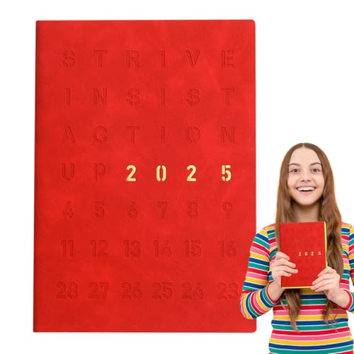 Chaies Tagesplaner 2025, Tagesplaner 2025 - wasserdichter PU-Ledereinband, akademischer Planer A5 | Tragbarer Kalenderplaner, glattes Schreibpapier für Chaies Tagesplaner 2025, Tagesplaner 2025 - wasserdichter PU-Ledereinband, akademischer Planer A5 | Tragbarer Kalenderplaner, glattes Schreibpapier für von Chaies