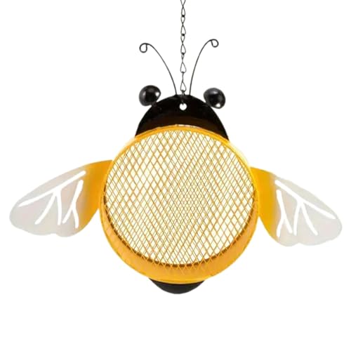 Chaies Vogelfutterhaus für den Außenbereich, Vogelfutterhaus für den Außenbereich – Vogelfutterhaus aus Eisen mit großer Kapazität | Vogelfutterhaus zum Aufhängen, Gelb mit Haken, Zubehör Chaies Vogelfutterhaus für den Außenbereich, Vogelfutterhaus für den Außenbereich – Vogelfutterhaus aus Eisen mit großer Kapazität | Vogelfutterhaus zum Aufhängen, Gelb mit Haken, Zubehör von Chaies