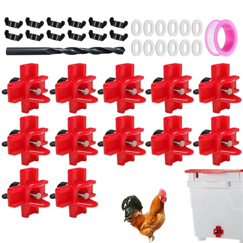 Chaies Volie Waterer, Feeder Water Wafhering | Hühnchen-Wasserspender, horizontal, auslaufsichere Futtermelose mit Bohrbits, Bewässerungssystem aus Edelstahl für die von Chaies