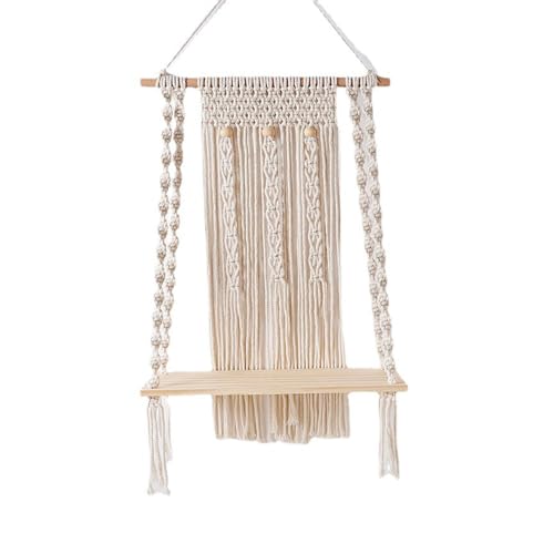 Chaies Wandregal, Makramee- , Aufhänger aus Seil, Boho, handgefertigt, Wandaufhänger aus handgewebtem Seil im Boho-Stil, Organizer aus Holz für Terrasse Chaies Wandregal, Makramee- , Aufhänger aus Seil, Boho, handgefertigt, Wandaufhänger aus handgewebtem Seil im Boho-Stil, Organizer aus Holz für Terrasse von Chaies