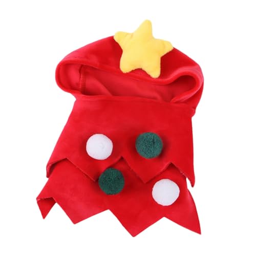 Chaies Weihnachtsoutfit für Hunde, Weihnachts-Kapuzenpullover für Hunde, Weihnachtskleidung für Hunde und Katzen – warme Kleidung für Haustiere, hautfreundlich, Winterkleidung für Kätzchen von Chaies