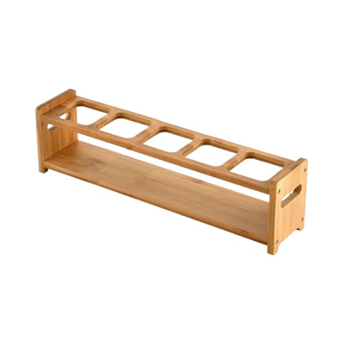 Chaies Weinglas Servier Tablett - Holz Glas Organizer Serviertablett,Getränkegeschirr Organizer Mit Mehreren Fächern Und Dicker Basis Für Küchentheken von Chaies