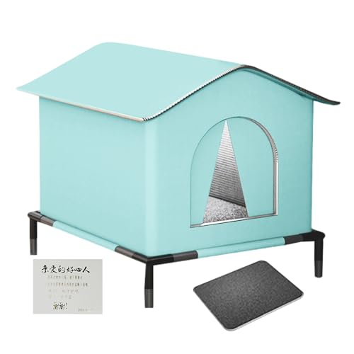 Winter Katzenhaus Outdoor 40x33cm Wasserdicht Isolierte Katzenhütte Aus Oxfordstoff Mit Polster Und Füßen, Aluminiumbeschichtung Für Garten, Terrasse, Balkon Wetterfest, Robuste Konstruktion Winter Katzenhaus Outdoor 40x33cm Wasserdicht Isolierte Katzenhütte Aus Oxfordstoff Mit Polster Und Füßen, Aluminiumbeschichtung Für Garten, Terrasse, Balkon Wetterfest, Robuste Konstruktion von Chaies