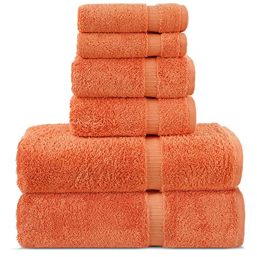 Chakir Turkish Linens Luxus Spa und Hotelqualität Premium türkische Baumwolle 6-teiliges Handtuchset (2X Badetücher, 2X Handtücher, 2X Waschlappen) von Chakir Turkish Linens