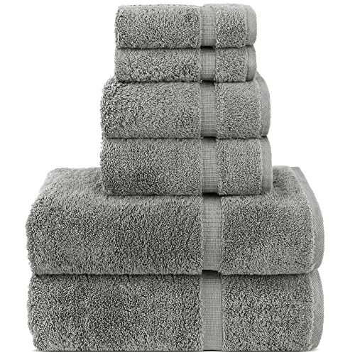 Chakir Turkish Linens Luxus Spa und Hotelqualität Premium türkische Baumwolle 6-teiliges Handtuchset (2X Badetücher, 2X Handtücher, 2X Waschlappen) von Chakir Turkish Linens