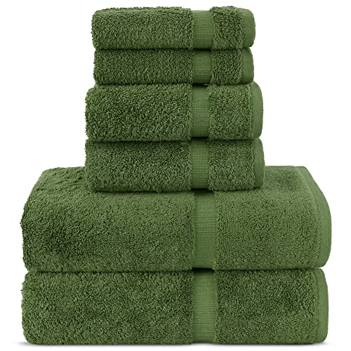 Chakir Turkish Linens Luxus Spa und Hotelqualität Premium türkische Baumwolle 6-teiliges Handtuchset (2X Badetücher, 2X Handtücher, 2X Waschlappen) von Chakir Turkish Linens