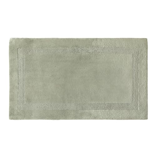 Chakra Adalle Badematte 40x60 cm Grün - Komfortables und langlebiges Design mit 70% Baumwolle, 30% Bambusanteil, Badezimmertextil von Chakra