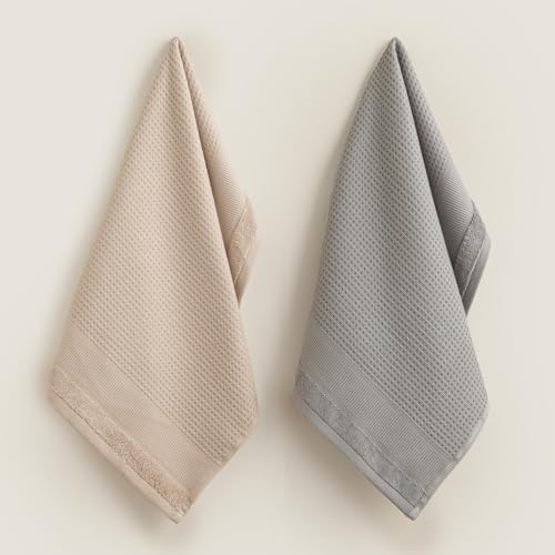 Chakra Adelina Küchenhandtuch, 2er-Pack, Grau/Beige – strapazierfähig und weich im Gebrauch mit 40% Bambus, 60% Baumwolle – ideale Wahl für die praktische Reinigung in der Küche Chakra Adelina Küchenhandtuch, 2er-Pack, Grau/Beige – strapazierfähig und weich im Gebrauch mit 40% Bambus, 60% Baumwolle – ideale Wahl für die praktische Reinigung in der Küche von Chakra