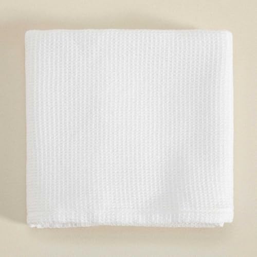 Chakra Cara Küchentuch 40x60 cm Weiß | Natürliche Bambus- und Baumwollmischung | Tischtextilprodukt | Schnelltrocknend und weiche Textur von Chakra