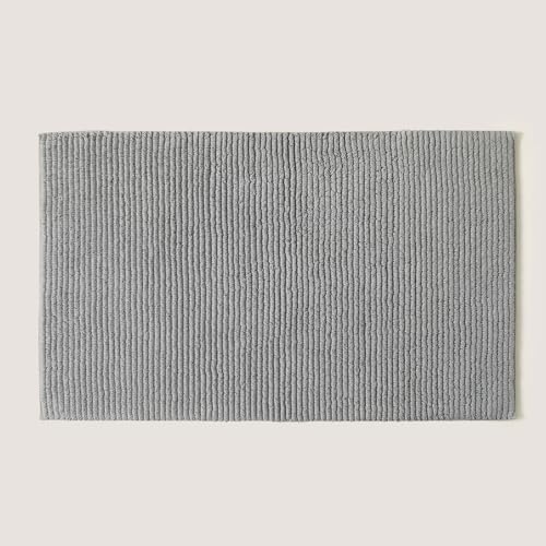 Chakra New Hampshire Badematte 40x60 cm Hellgrau Badezimmertextil 70% Baumwolle 30% Bambus Komfort und natürliche Textur von Chakra