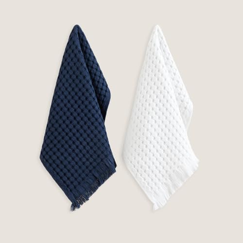 Chakra Sanita 2er-Pack Küchentücher, Weiß/Marineblau, weich und saugfähig, ideal für die Küche Chakra Sanita 2er-Pack Küchentücher, Weiß/Marineblau, weich und saugfähig, ideal für die Küche von Chakra