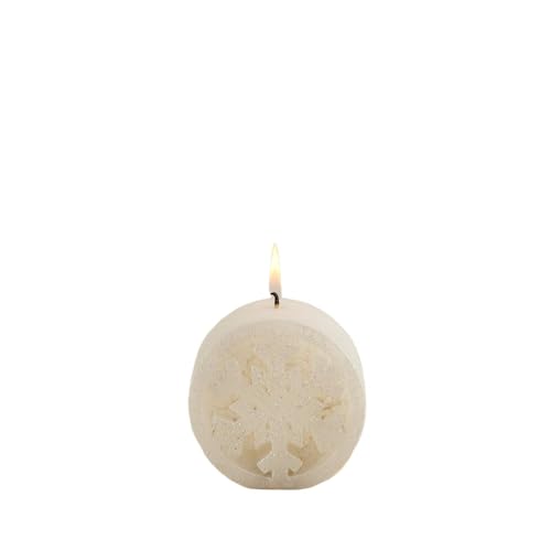 Chakra Schneeflocke Paraffin Kerze 8cm Gold Deko einzigartige Atmosphäre für Wohnraum von Chakra