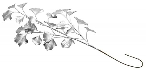 Chaks 12438-80, Künstlicher Ginkgo-Zweig, 61 cm, mattes Silber von Chaks