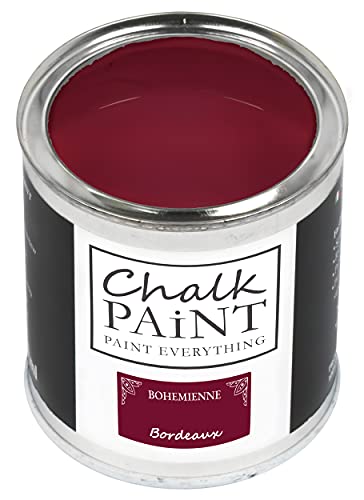 Chalk Paint Everything® Bordeaux Kreidefarbe Wasserbasis für Alle Oberflächen einfach zu verarbeiten ohne schlechten Geruch - Chalk Paint Extra Matt (750 ml) von Chalk PAiNT PAINT EVERYTHING