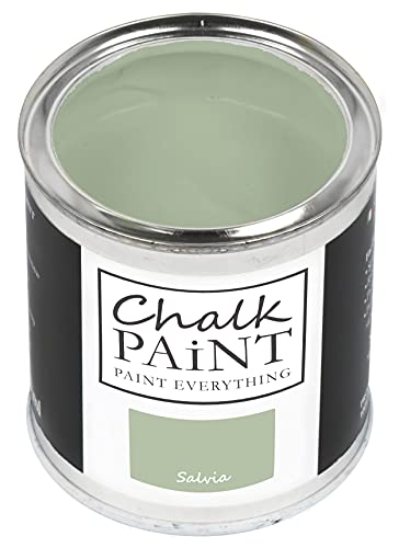 Chalk Paint Everything® Salvia Kreidefarbe Wasserbasis für Alle Oberflächen einfach zu verarbeiten ohne schlechten Geruch - Chalk Paint Extra Matt (750 ml) von Chalk PAiNT PAINT EVERYTHING