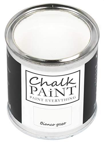 Chalk Paint Everything® Bianco Gesso Kreidefarbe Wasserbasis für Alle Oberflächen einfach zu verarbeiten ohne schlechten Geruch - Chalk Paint Extra Matt (750 ml) von Chalk PAiNT PAINT EVERYTHING