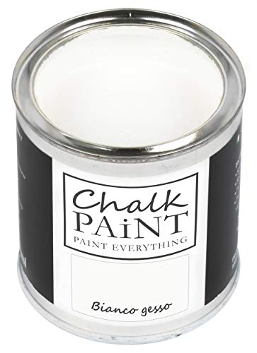 Chalk Paint Everything® Bianco Gesso Kreidefarbe Wasserbasis für Alle Oberflächen einfach zu verarbeiten ohne schlechten Geruch - Chalk Paint Extra Matt (250 ml) von Chalk PAiNT PAINT EVERYTHING