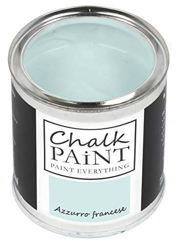 Chalk Paint Everything® Azzurro Francese Kreidefarbe Wasserbasis für Alle Oberflächen einfach zu verarbeiten ohne schlechten Geruch - Chalk Paint Extra Matt (250 ml) von Chalk PAiNT PAINT EVERYTHING