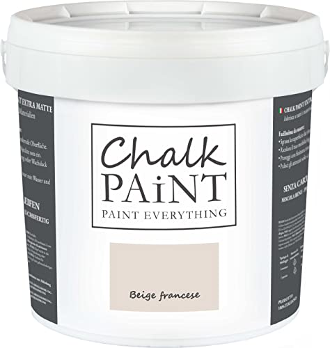 Chalk Paint Everything® Beige Francese Kreidefarbe Wasserbasis für Alle Oberflächen einfach zu verarbeiten ohne schlechten Geruch - Chalk Paint Extra Matt (5 Liter) von Chalk PAiNT PAINT EVERYTHING