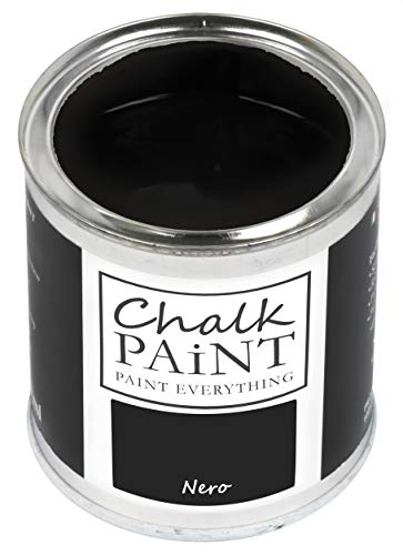 Chalk Paint Everything® Nero Kreidefarbe Wasserbasis für Alle Oberflächen einfach zu verarbeiten ohne schlechten Geruch - Chalk Paint Extra Matt (250 ml) von Chalk PAiNT PAINT EVERYTHING